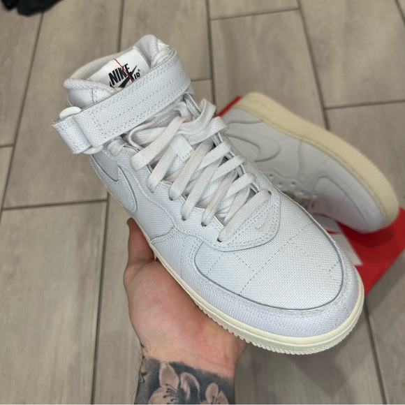 NIKE AIR FORCE 1 MID CREAM TAN - Picture 2 of 3
